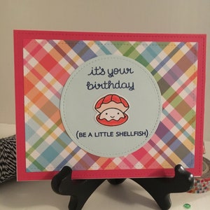 Cute Birthday Card "It's Your Birthday (be a little shellfish) - Funny Birthday Card, Cute Birthday Card, Funny Pun Card, Cute Card