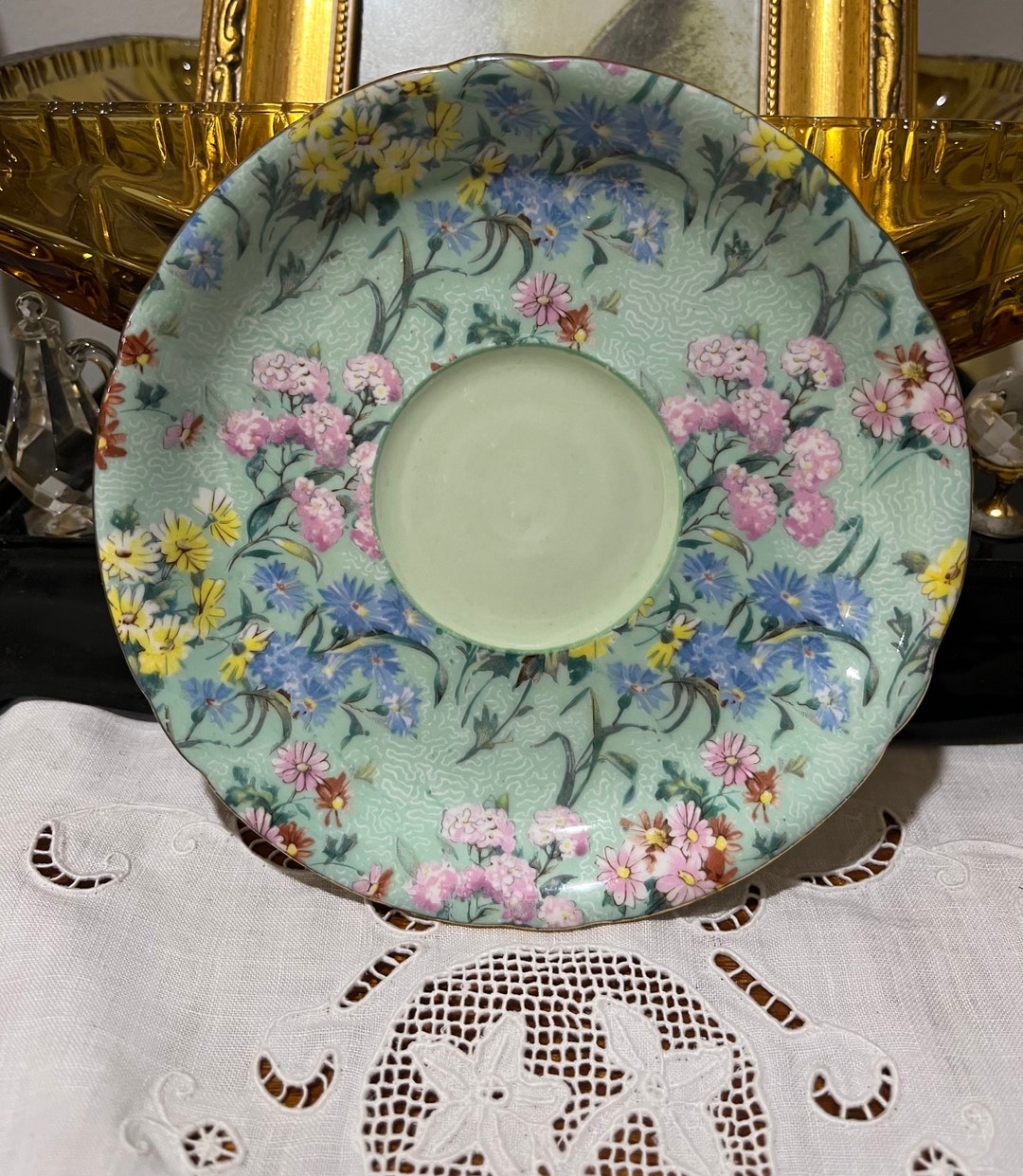 Shelley Melody Chintz Saucer Only for Teacup Etsy