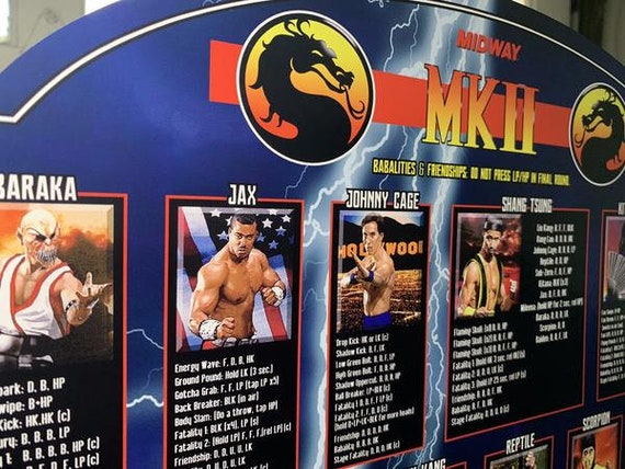 Mortal Kombat 2 bezel Moves list. – Szabo's Arcades