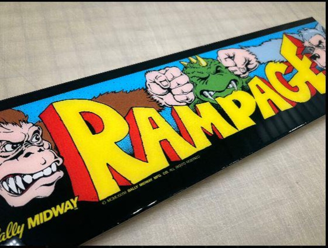 Arcade 1up Slip on Replacement Rampage Marquee - Etsy