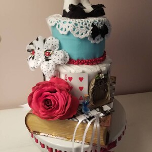 alice in wonderland diaper cake