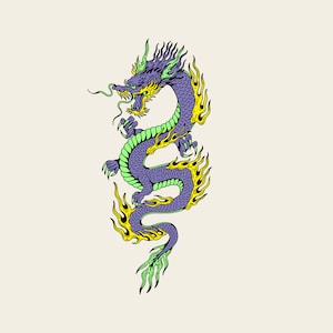 Dragon, tattoo graphic, PERSONAL USE, transparent png digital download for screen printing, dtg, Heat Transfer, Sublimation, etc.