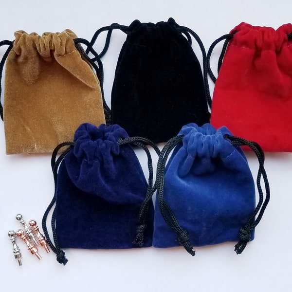 Handy Velvet Bags - w/drawstring - 2-1/2" x 3-1/2" (63mm x 89mm)