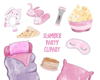 Imágenes prediseñadas de fiesta de pijamas, fiesta de pijamas, imágenes prediseñadas de cumpleaños, imágenes prediseñadas de fiesta, imágenes prediseñadas rosa, imágenes prediseñadas de palomitas de maíz, imágenes prediseñadas de pizza, imágenes prediseñadas de panqueques