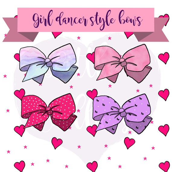 Jojo bow bow clipart big bow dance clipart watercolor | Etsy