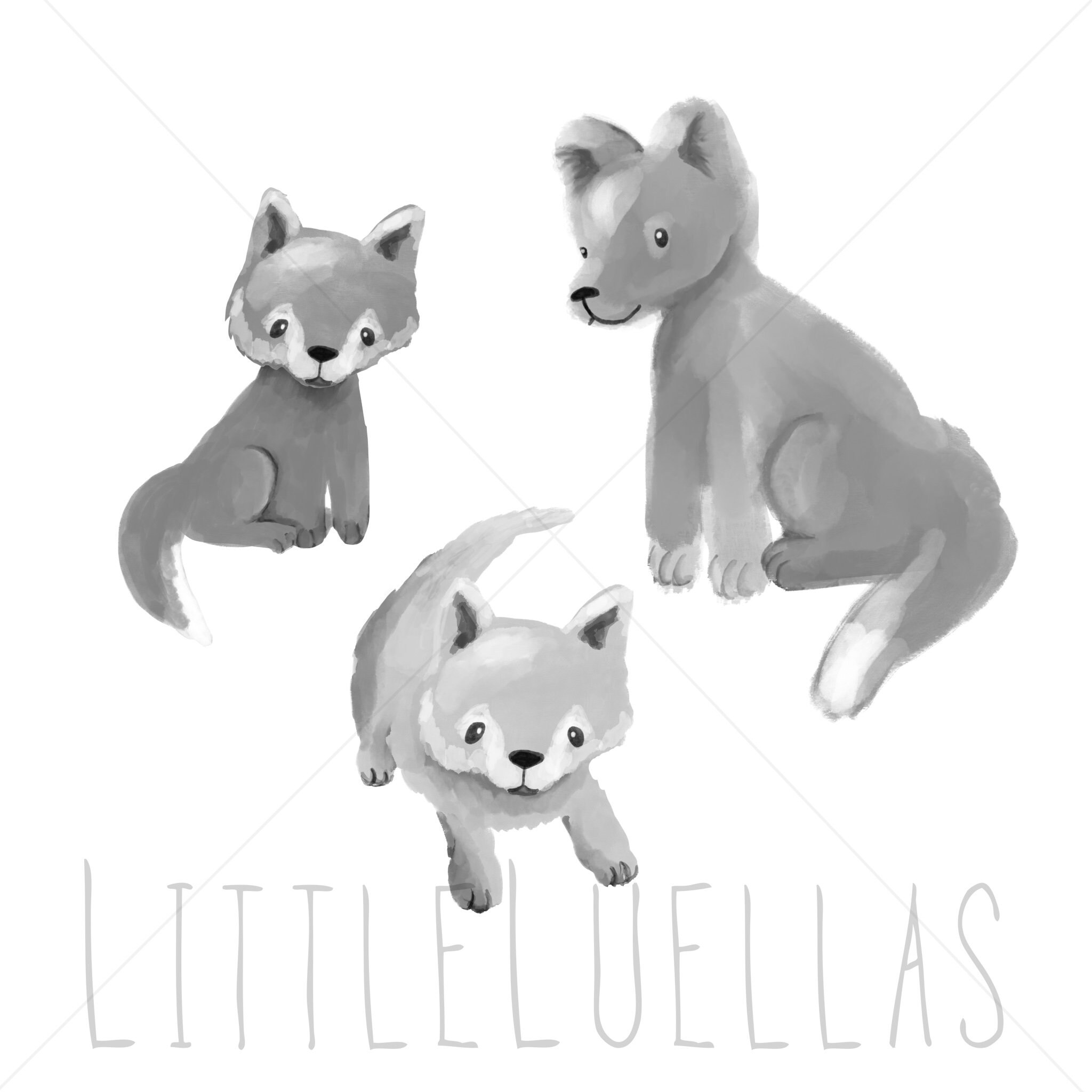 Clipart De Renard Clipart De Loup Louveteau Bebe Renard Etsy France