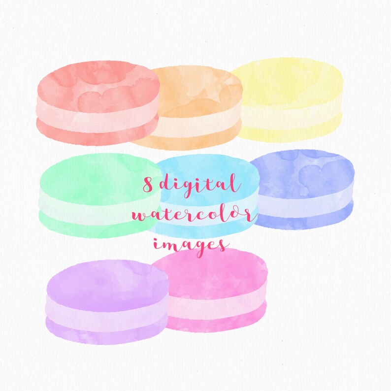 Macaron Clipart, Cookie Clipart, Rainbow Clipart, Sweet Clipart, Sweet ...
