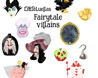 Clipart de villano, clipart de personaje, clipart de bruja, clipart de Halloween, clipart de espejo, clipart de marco, clipart pirata,