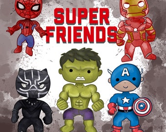 Clipart de héros, clipart, clipart de super-héros, anniversaire de super-héros, clipart d’araignée, clipart fort, clipart de panthère, héros de fer, clipart de combattant