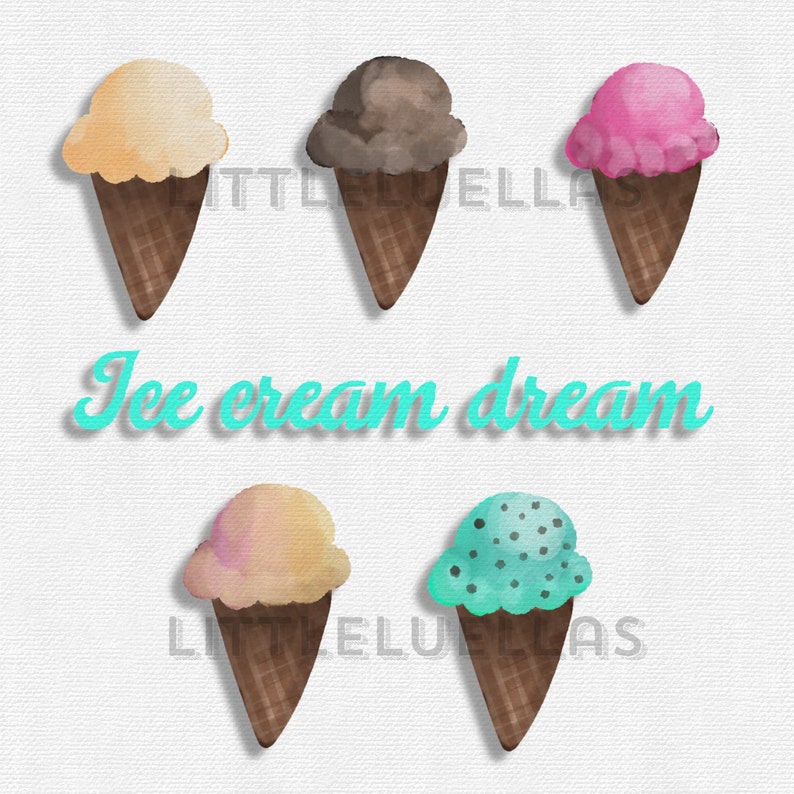 Ice Cream Clipart Sweet Clipart Ice Cream Party Cake And Etsy