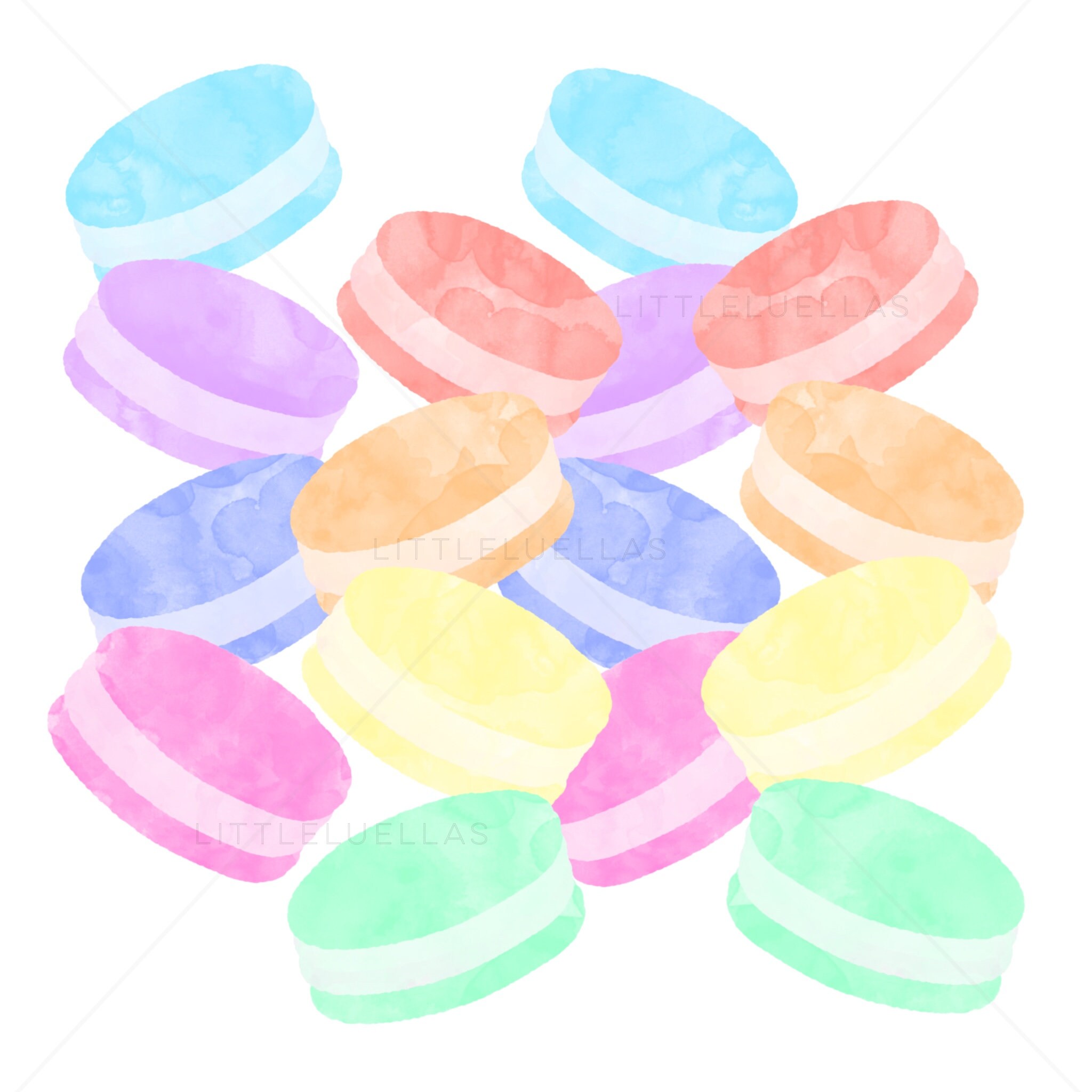 Macaron Clipart, Cookie Clipart, Rainbow Clipart, Sweet Clipart, Sweet ...