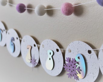 Groovy winter monthly photo banner  - handmade eco-friendly party supplies