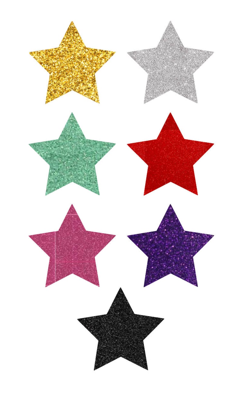 Glitter stars stickers shower nursery wall decoration vinyl peel party invitation supplies envelope sealers glittery decals