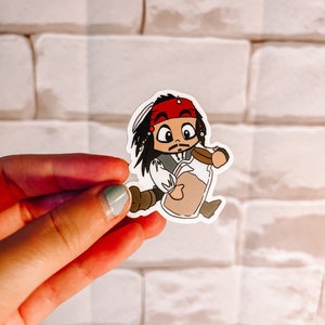 Mini Jack Sparrow Jar of Dirt Sticker | Pirates | Kids | Sticker rewards