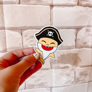 Baby Shark Pirate Sticker / Halloween Sticker