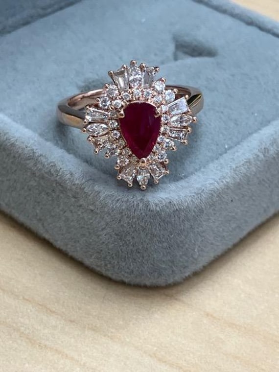 Ruby & Diamond ring - image 3