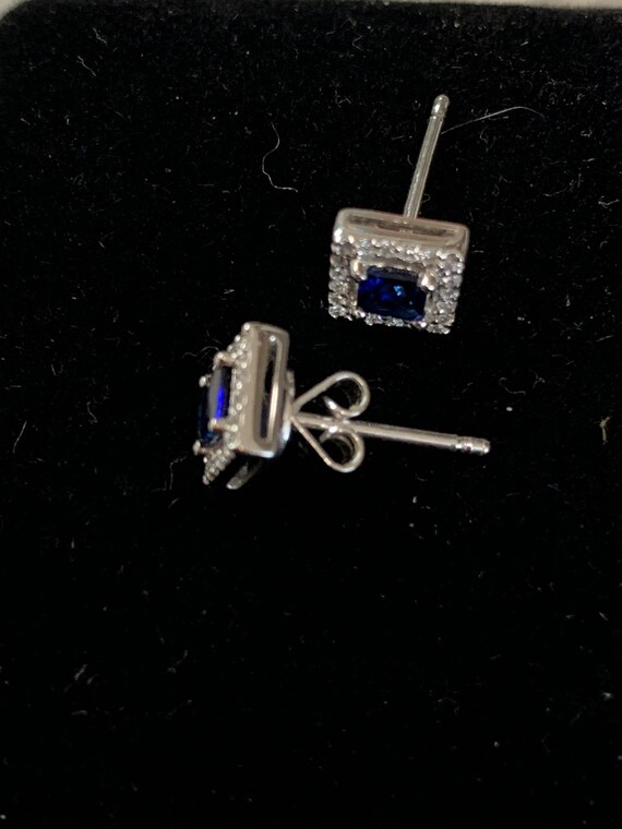Sapphire and Diamond Earrings - image 4