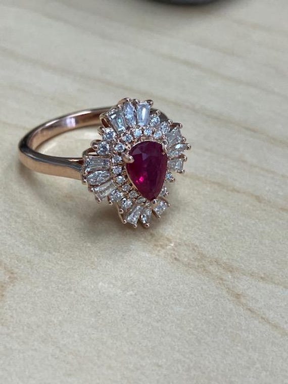 Ruby & Diamond ring - image 2