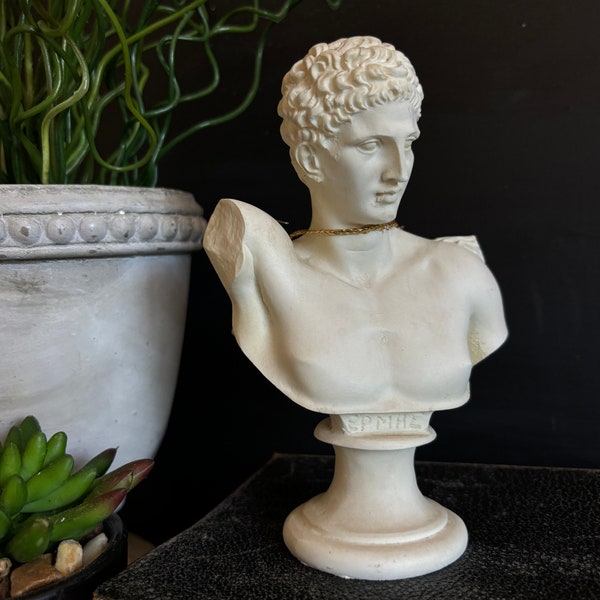 Small Vintage Greek Bust Sculpture Etsy