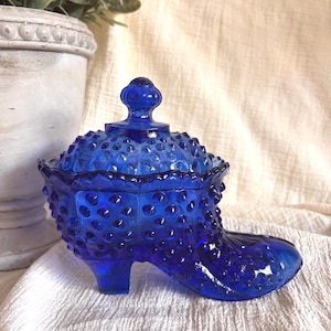 Blue Fenton Candy Dish With Lid - Etsy