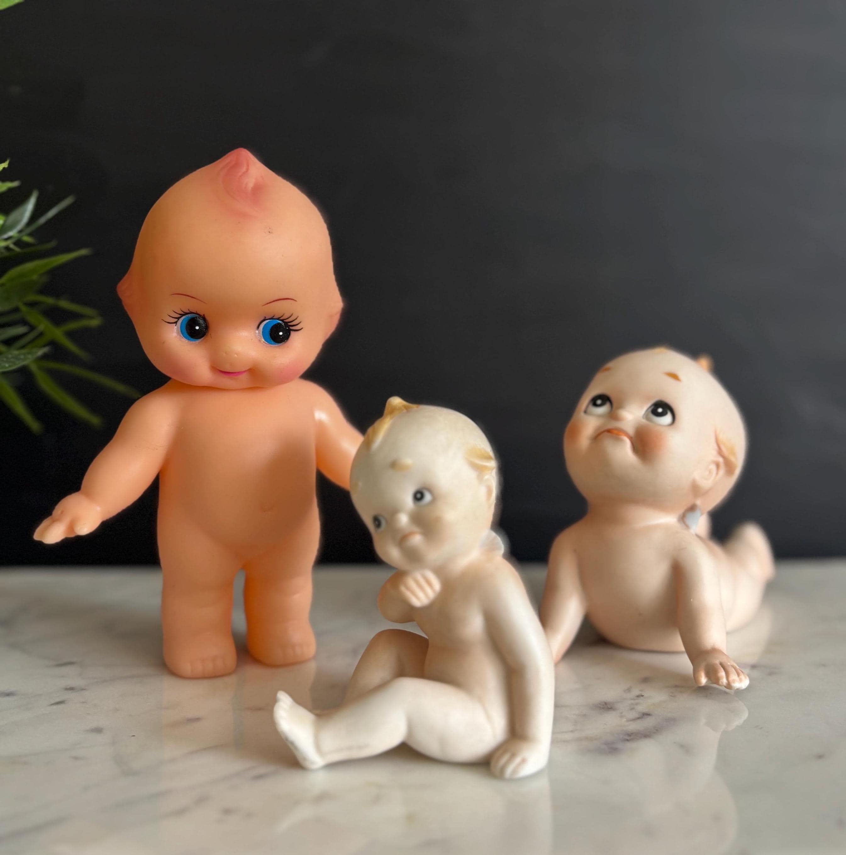 Vintage Kewpie Doll Set: Lefton Ceramic & Plastic Collectibles - Etsy