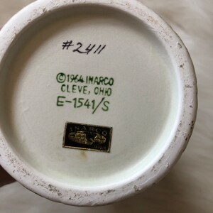 Vintage Inarco Cherub Vase: Gold & Beige Ceramic, Cleveland OH 1964 image 6