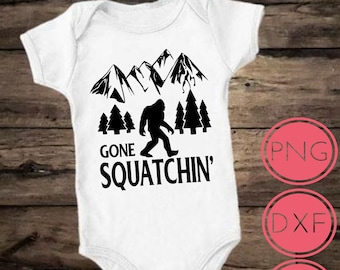 Sasquatch Bigfoot Gone Squatchin' File Pnw, Digital Instant Download, SVG, DXF, PNG Cut Files,pacific northwest, car decal sticker, yeti
