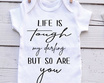 Life Is Tough My Darling, But So Are You Digital Download | New Baby Announcement SVG | New Baby Announcement SVG | Fighter File