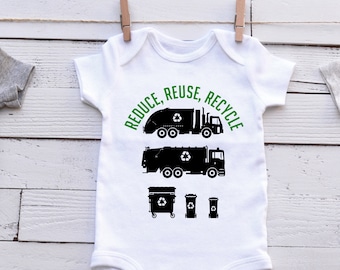 Reduce, Reuse, Recycle Garbage Day Shirt | Recycling day Toddler Shirt | Recycling Truck Shirt | Trash Truck Shirt