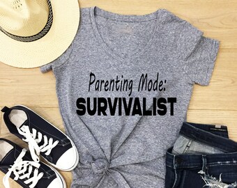 Parenting Mode: Survivalist - Instant Download, SVG, DXF, Png Files - Parenting Shirts, Shirt For Mom, Mother's Day Gift SVG, Homeschool Svg