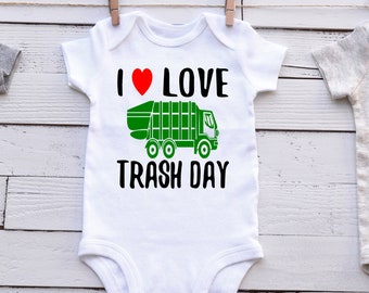 I Love Trash Day-Toddler Garbage truck shirt, Garbage truck birthday party, I love Trash Day, Garbage Man birthday party, Trash Truck Shirt,