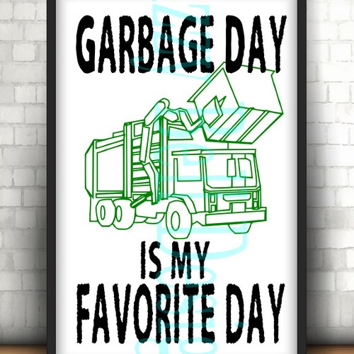 Green Garbage Truck Name Board Puzzle With Bold Colorful Etsy