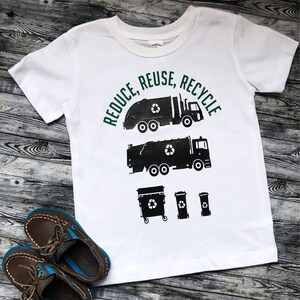 Reduce, Reuse, Recycle Garbage Day Shirt Recycling day Toddler Shirt Recycling Truck Shirt Trash Truck Shirt image 2