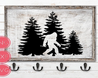 Sasquatch Hidden In Tree File, Digital Instant Download, Svg, Png, Dxf, Bigfoot hunting, gone squatching, sasquatch hunter