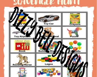 INDOOR SCAVENGER HUNT for kids- Instant download, indoor games, printable scavenger hunt, Print At Home kids scavenger hunt, indoor play