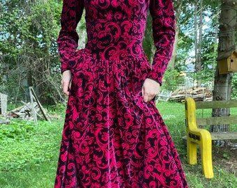 Vintage 1980s Laura Ashley Dress, Floral Wool Mix High Neck Autumn/ Winter  Dress Size 12/ 14 Uk, 40" Bust See ITEM DETAILS for Measurements - Etsy