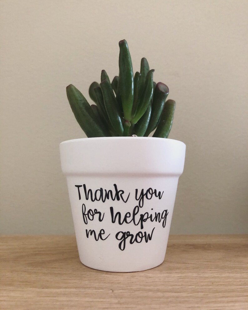 Thank You for Helping me Grow Planter, Succulent, thank you gift, teacher appreciation gift, Gift for Mentor, Coworker Gift, Succulent Pot image 8