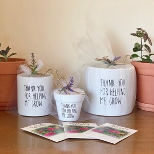 Thank You for Helping me Grow Planter, Succulent, thank you gift, teacher appreciation gift, Gift for Mentor, Coworker Gift, Succulent Pot image 9