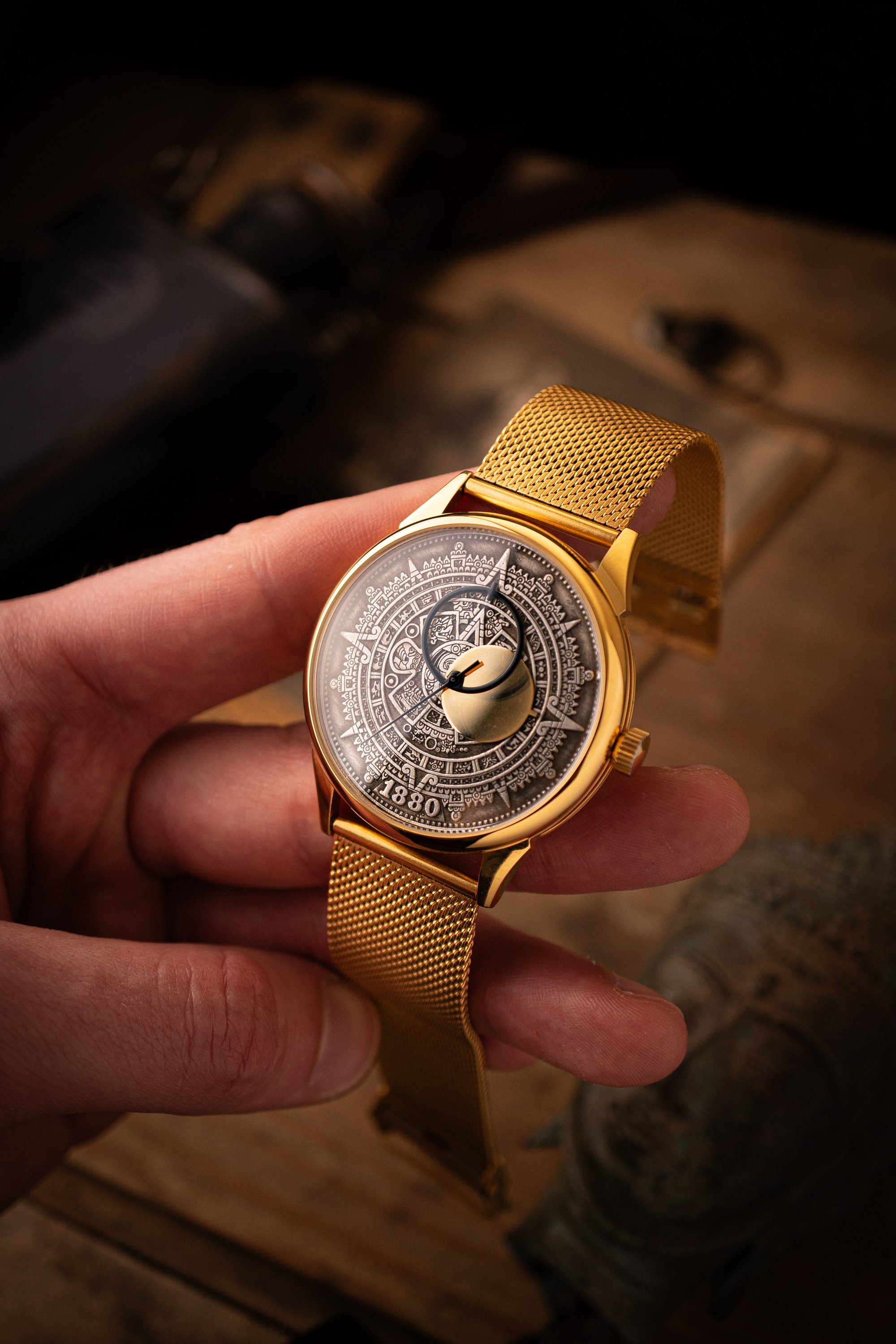 Vintage Watch, Aztec Calendar Watch, Marriage Watch, Watch Men's ...