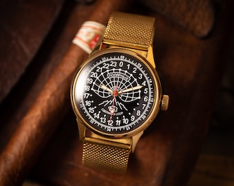 SELTEN! Raketa 24 Hours, Vintage Herrenuhr 