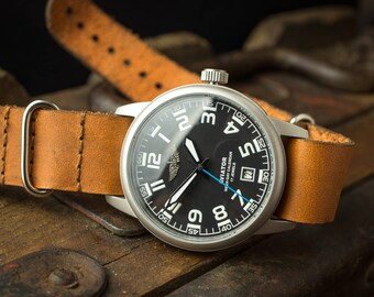 Vintage watch, Aviator watch, military watches, Soviet military, air force watch, Soviet wristwatch