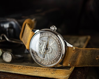 Reloj militar, soldado con casco, tienda ucraniana, reloj muy raro, reloj zombie, reloj moneda, reloj vintage, reloj ultra raro