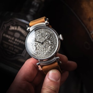 Vintage watch, watch Men&#39;s, watch with a coin