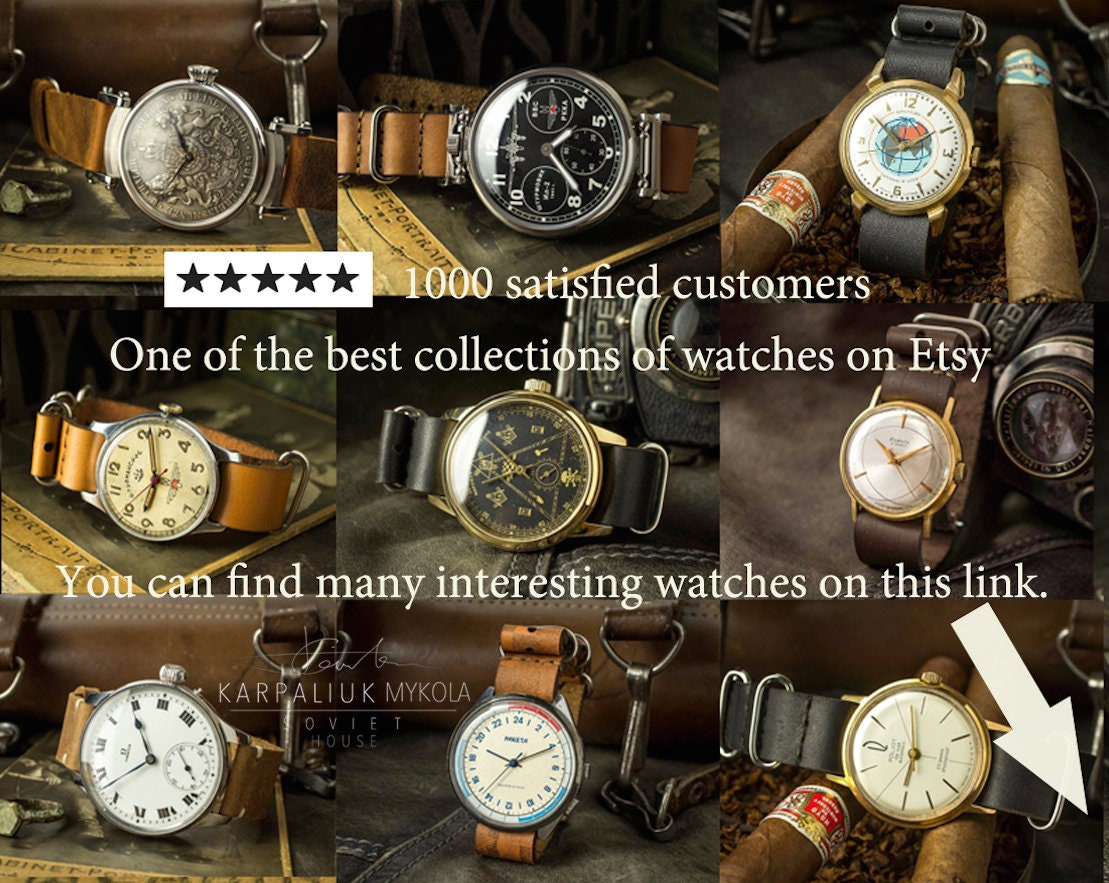 Vintage Watch, Watch Men's, Watch With a Coin - Etsy