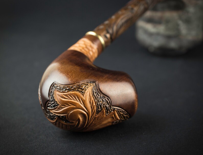 Smoking Pipe Exclusive Long anchor. Wood Carved - Etsy