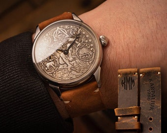 Personalized watches for men, Vintage watch, mechanical watches, mens watches, Personalized masonic watch, watch with a coin