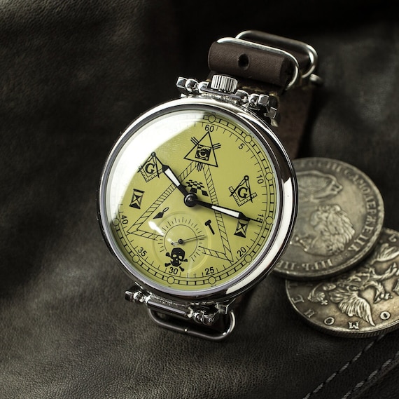 Great watch, Masonic watch, soviet watch Men's, w… - image 1