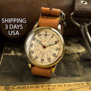 Vintage watch, rare mens watch, aviator watch, vintage wristwatch, watches for men, ussr watch, mens watch vintage, shturmanskie watch