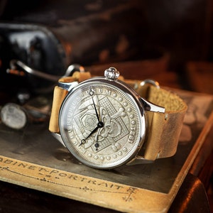 Vintage watch, exclusive watch, handmade watch, limited watch, watch USSR, rare watch, coin watch, fireman watch, skull watch