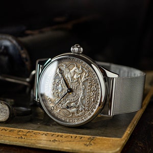 Exclusive watch, handmade watch, limited watch, vintage watch, watch Men's, rare watch, watch coin